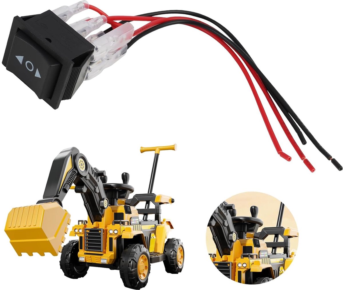 Polarity Reverse Switch 12V - 10A 6 Pin - 3 standen ON-OFF-ON - Ideaal voor DC motoren - ShopVlot