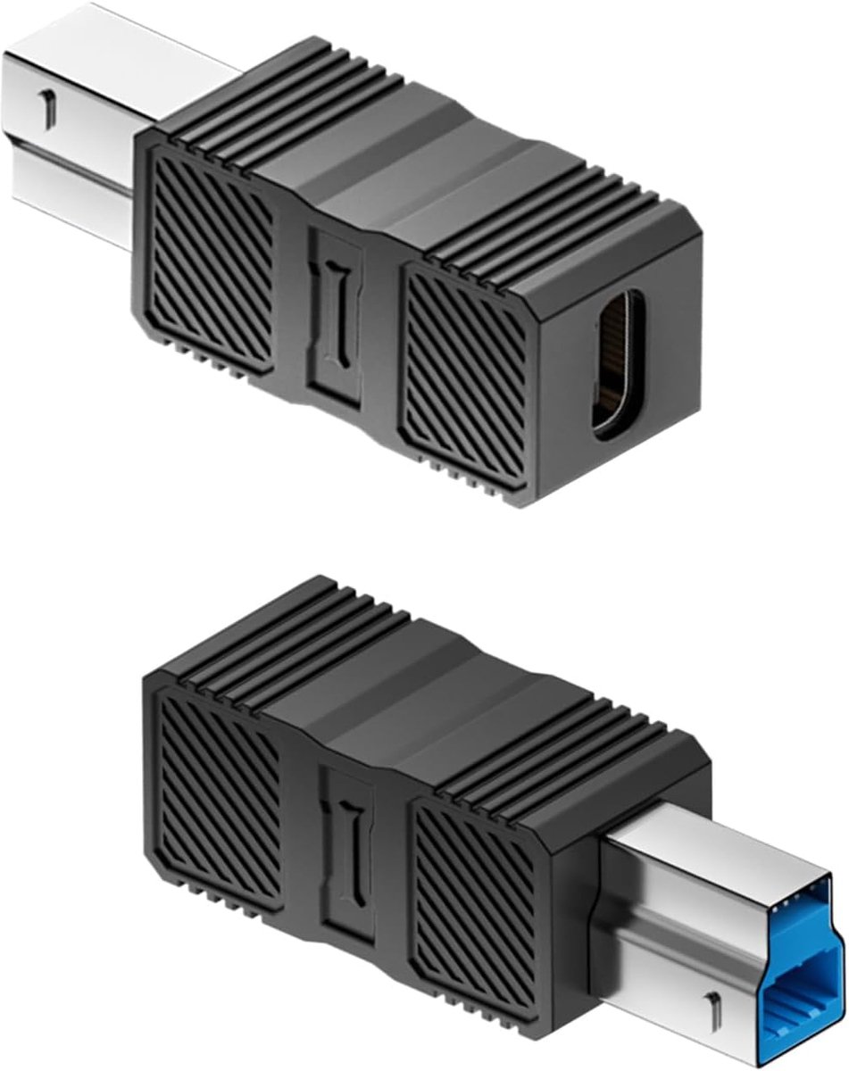 QIANRENON USB3.0 B to C Data Connector, 5Gbps, USB 3.0, Type B, Plug to Type C Connector, Adapter Type B 3.0 to USB-C - ShopVlot