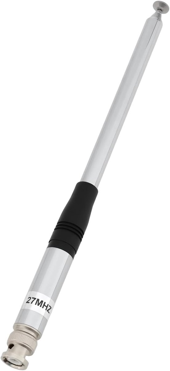 SnelShoppen - Telescopische CB Radio Antenne 27MHz BNC Male voor Handheld en Mobiel Gebruik - Extensief Tot 1300mm, Compact Tot 230mm