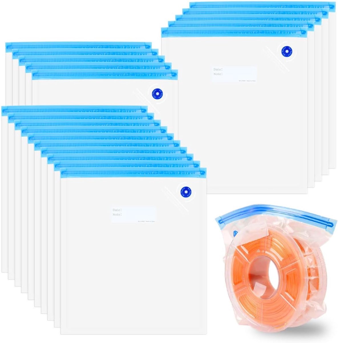 20pcs 34 x 30cm 3D Filament Storage Pla Filament Vacuum, Filament Vacuum Bags Kit, Transparent Filaments Storage - ShopVlot