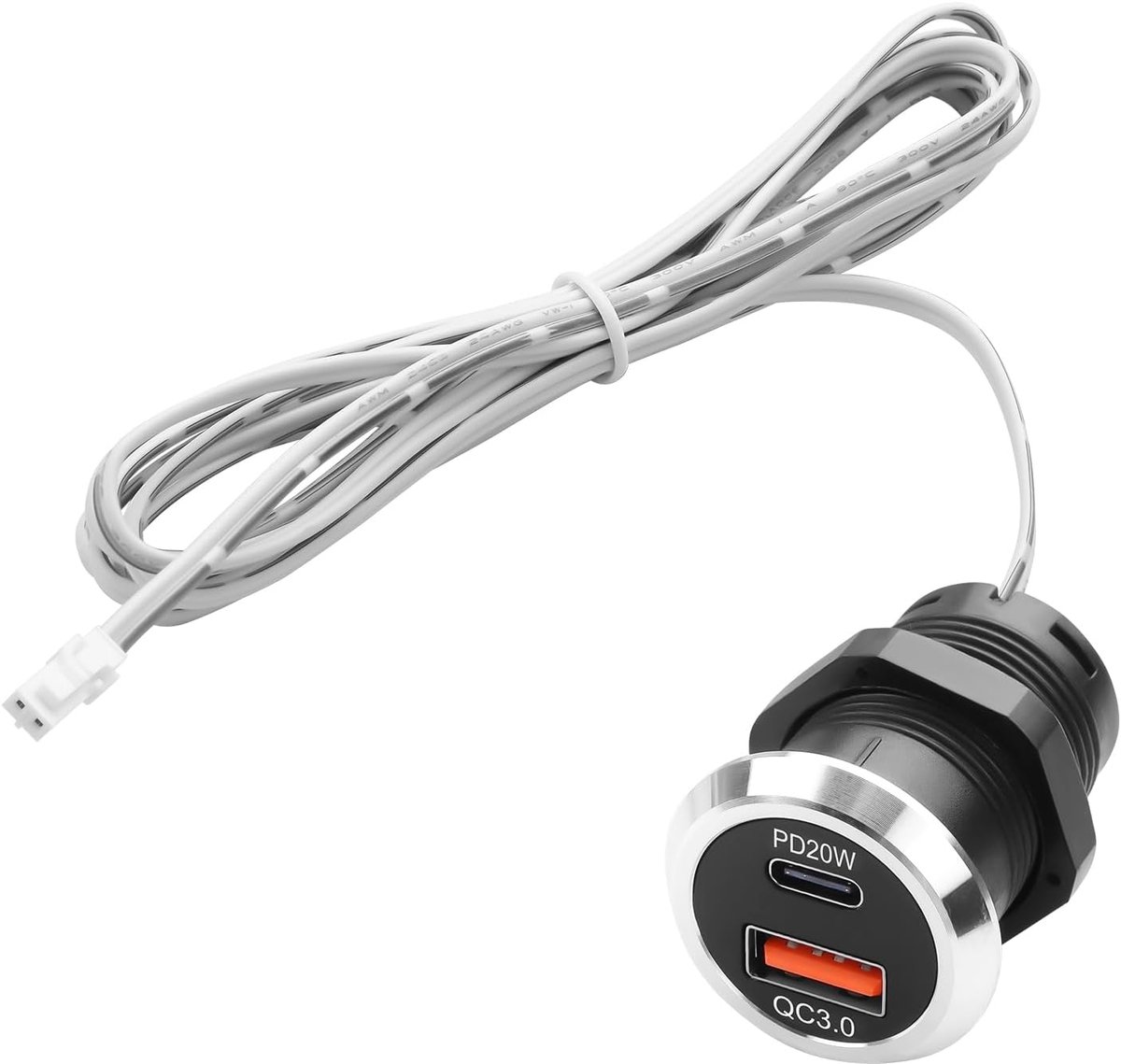 SnelShoppen - 2P DuPont Terminal naar USB & USB C Aansluitadapter Socket 2.54mm Vrouwelijk naar Type A + Type C Vrouwelijk Ingebouwde Laadconnector QC