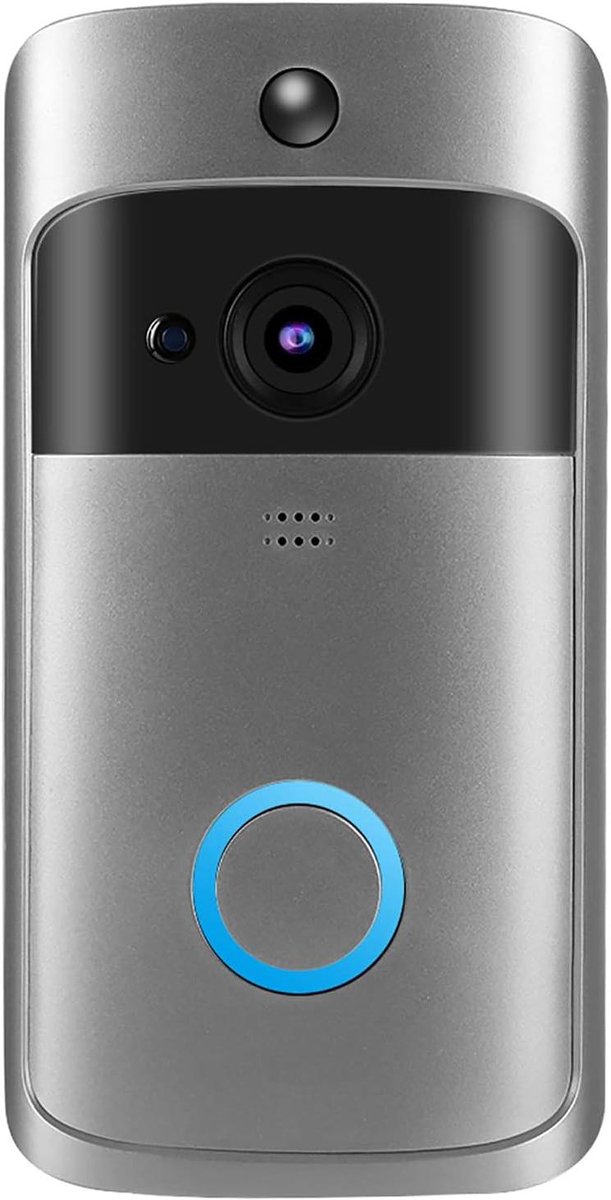 Videodeurbel - Slimme Deurcamera - Huisbeveiliging - Tweeweg Audio - 166° Groothoek - Zwart
