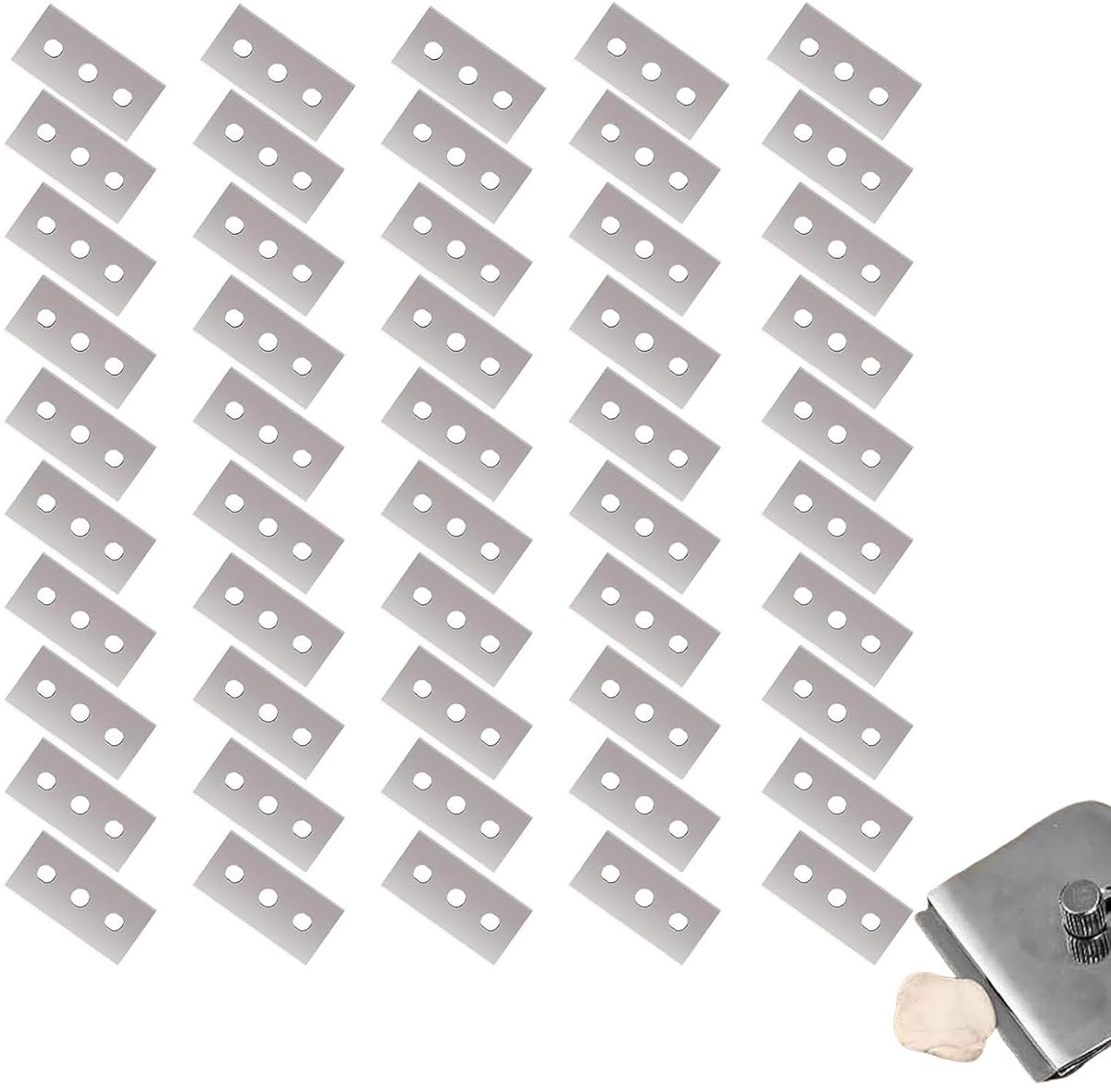 Vervangingsbladen voor keramische kookplaten - 50 stuks, universele schrapers voor glas en keramiek, ideaal voor keukenreiniging