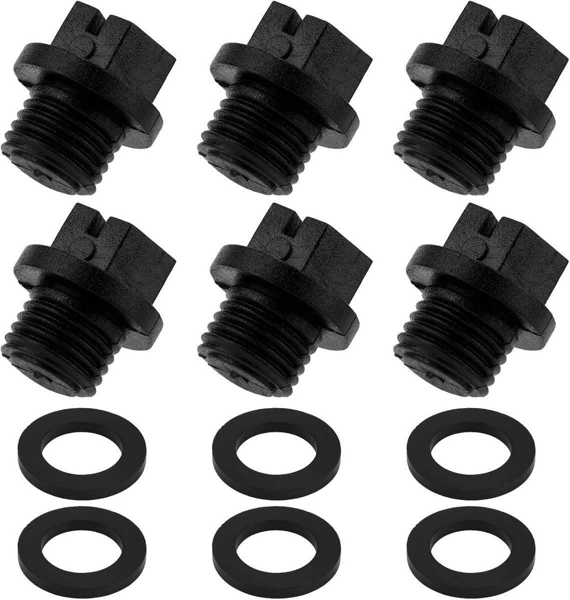 SnelShoppen - 6 Stuks SPX1700FG Zwembad Afvoerstop, Vervangingsstop voor Zwembadpomp met O-ringen, Geschikt voor Hayward Super Pomp en Max Flo