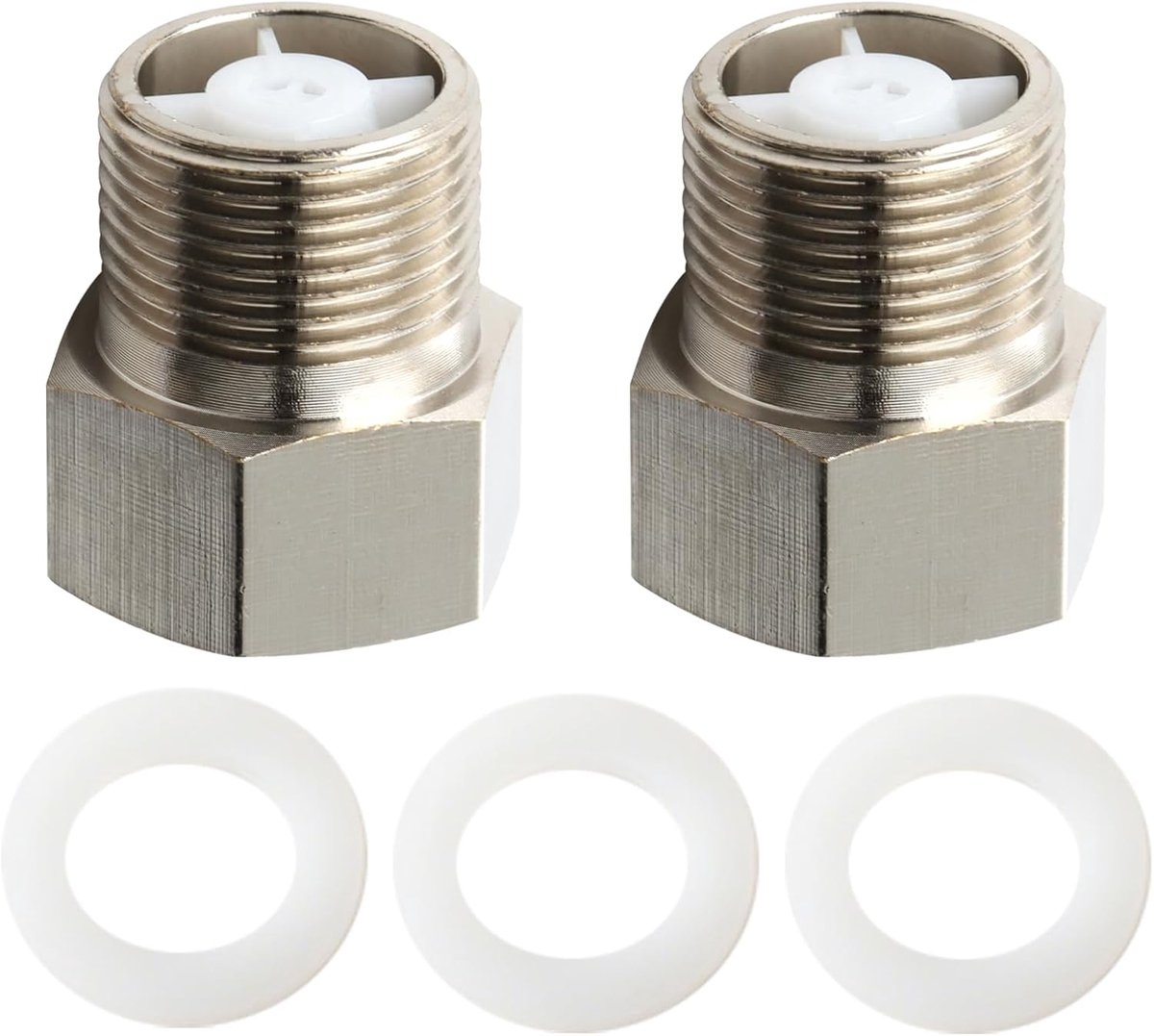Check valve 3/4 inch - messing met nikkelcoating - universele aansluiting - ideaal voor waterinstallaties - ShopVlot