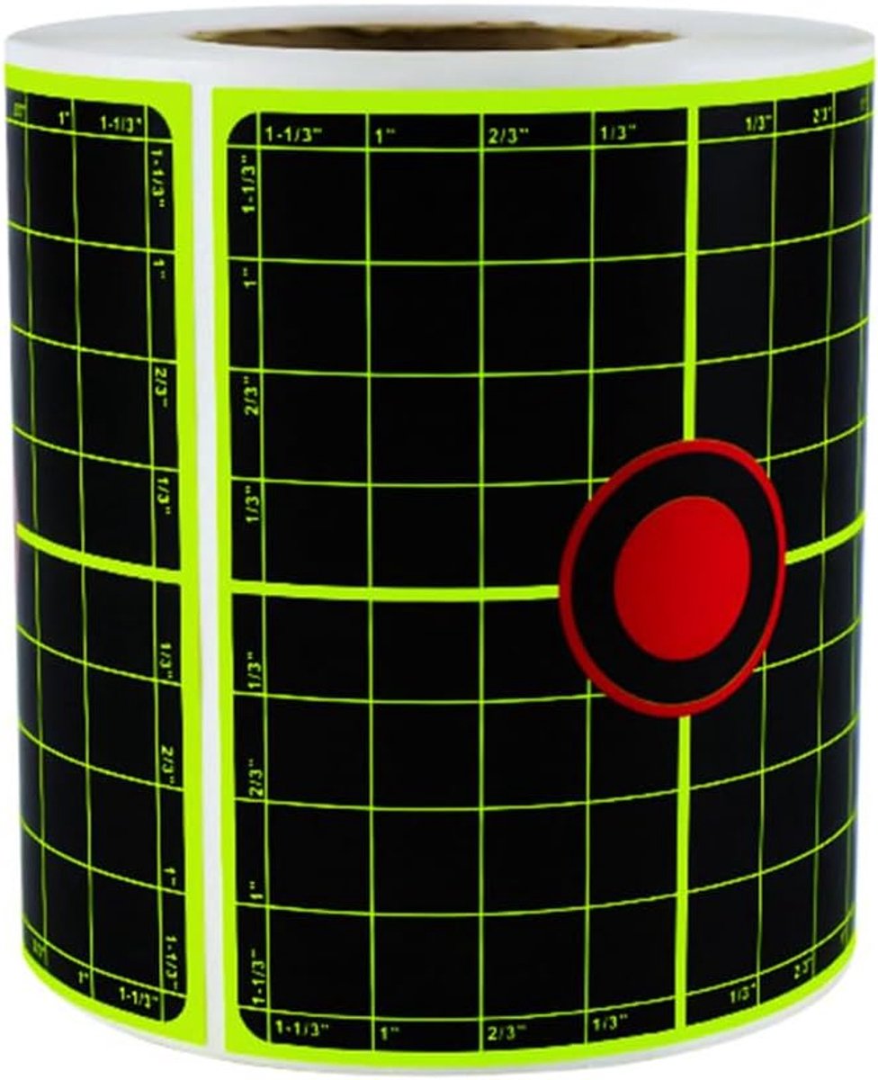 SnelShoppen - 200 Stuks Zelfklevende Schietdoel Stickers, Fluorescerend Doelpapier voor Boogschieten, Training, Schietoefeningen, Geschikt voor Divers