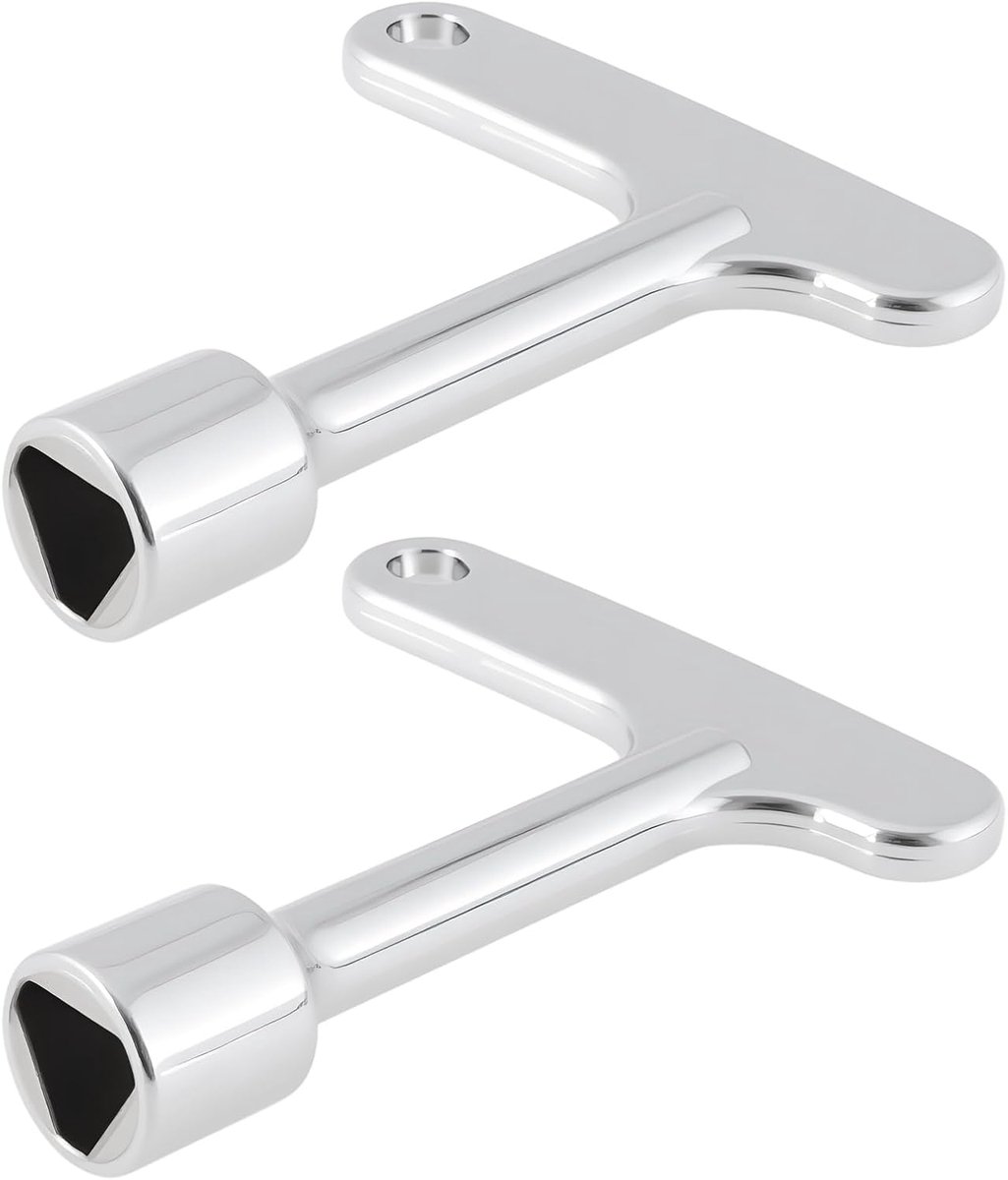 Zinc Alloy Afvalbak Sleutel - Driehoek 8mm - Duurzaam materiaal - Geschikt voor frequente toegang - ShopVlot