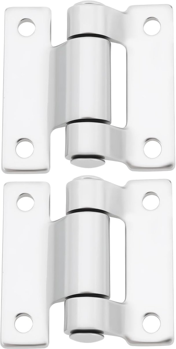 SnelShoppen - 2 Stuks 60x60mm RVS Scharnier met 44mm Gatafstand voor Deur, Luik en Opbergkast - Duurzaam en Corrosiebestendig