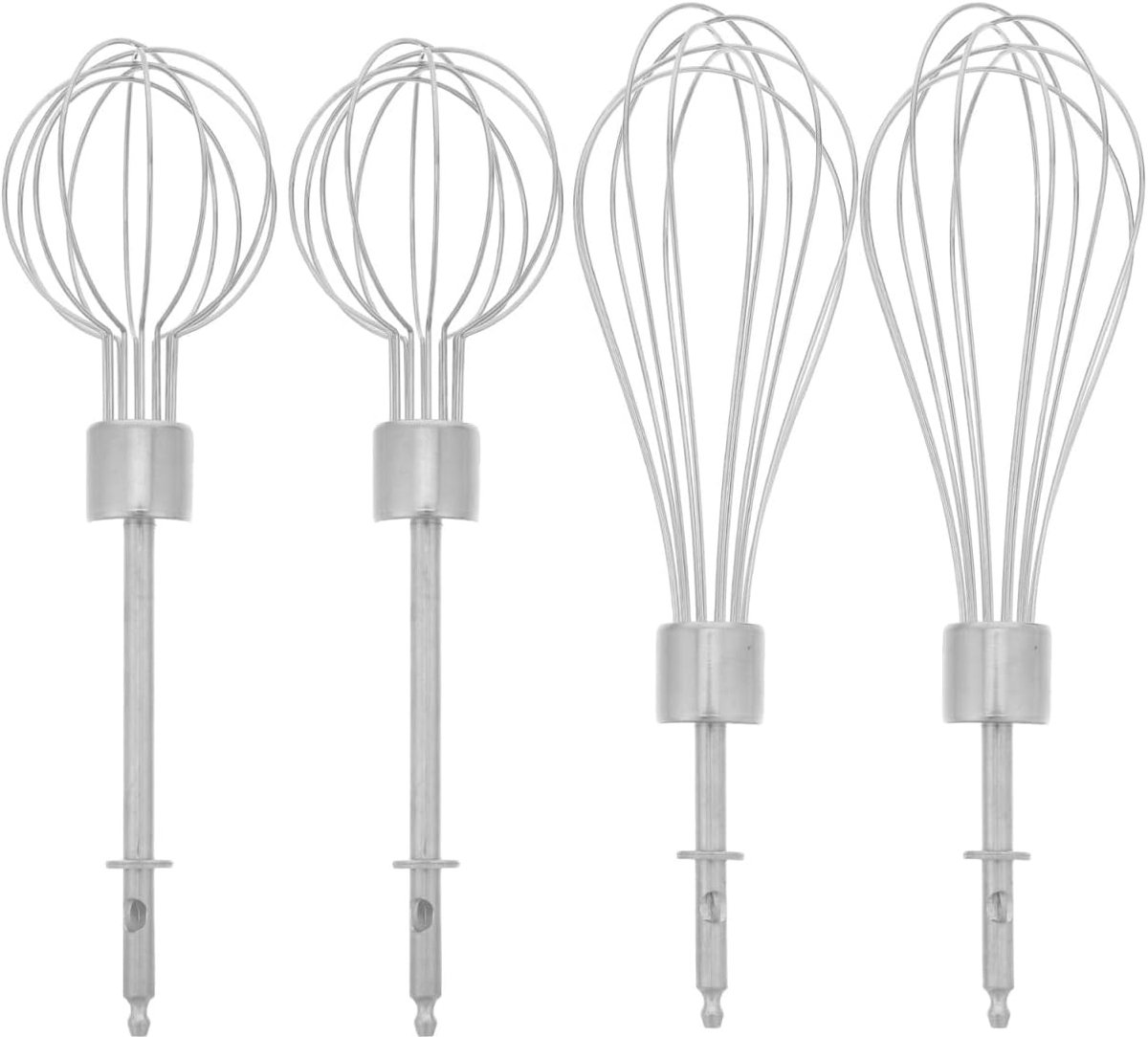 SnelShoppen - 4 Reservegardes Roestvrij Staal voor Elektrische Mixer - Duurzaam, Makkelijk te Installeren, Perfect voor Eieren en Room - Keukenaccesso