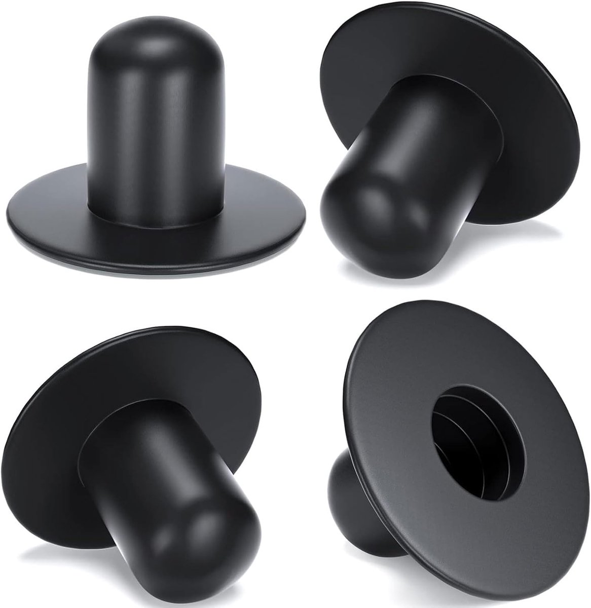 SnelShoppen - Pack van 4 Zwembad Stopper Deksel Plug Pool Filter Pompen Sluitingen Geschikt voor Boven Grond Zwembaden (Zwart)
