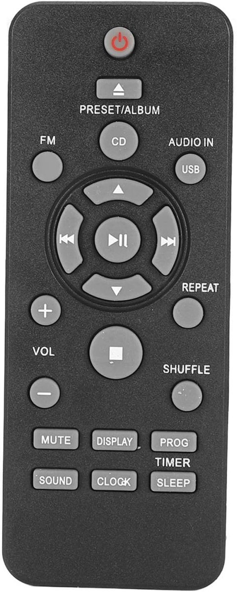 SnelShoppen - BTM2280 BTM2310 Afstandsbediening Vervanging voor Muziek Stereo Systeem, Hoogwaardige ABS Materialen, Duurzaam en Comfortabel Grip, Idea
