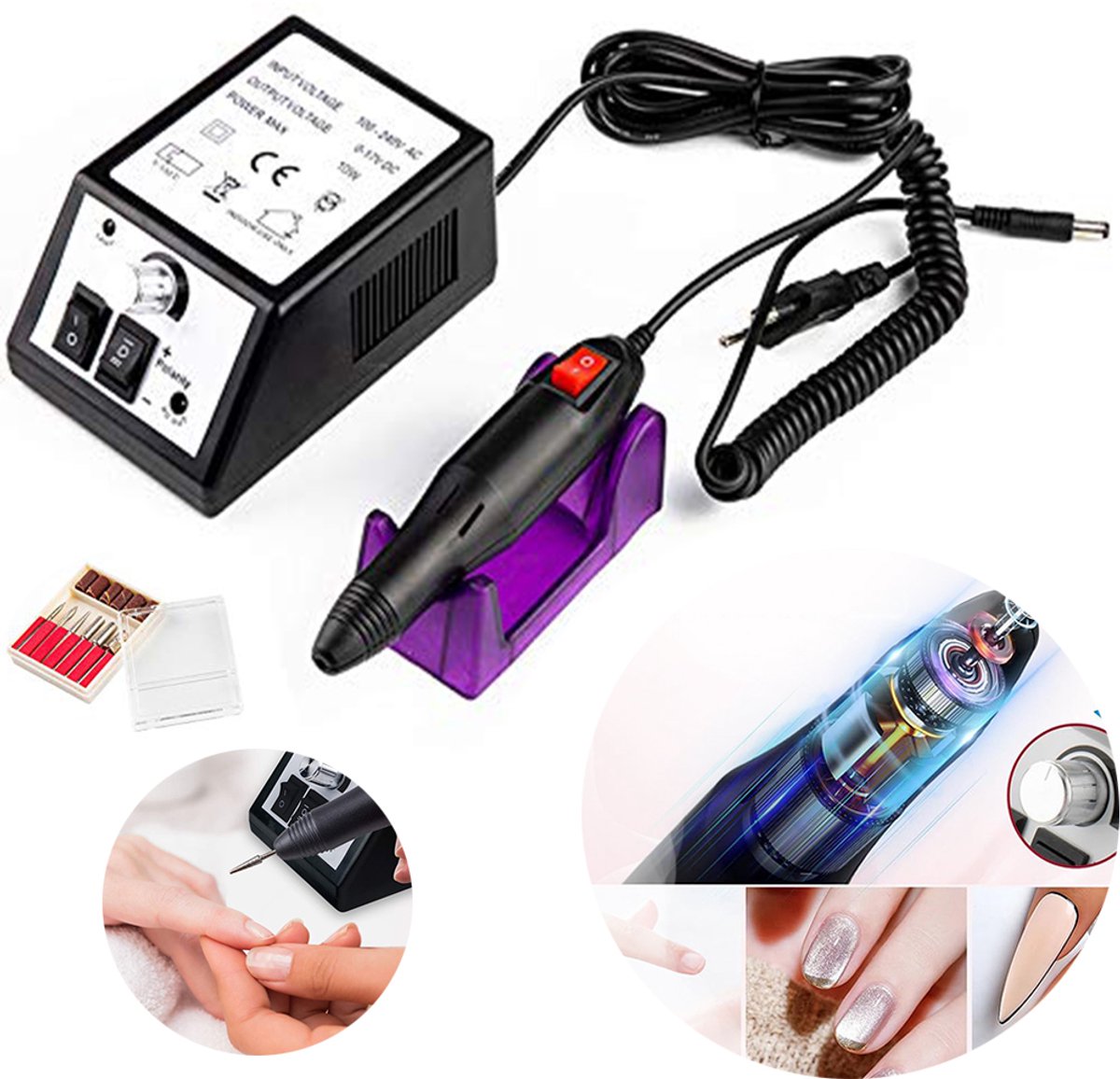 Elektrische Nagelvijlen, Professionele Nagelfreesmachine, Instelbare Snelheid, Cadeaus Voor Vrouwen en Meisjes