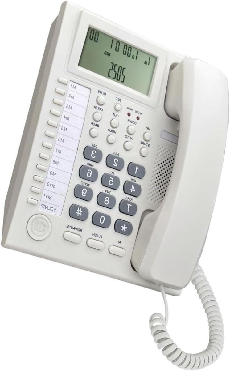 Vaste Telefoon - Senioren Telefoon - Gemakkelijk Bellen - Grote Knoppen - 22 x 17 cm - Wit