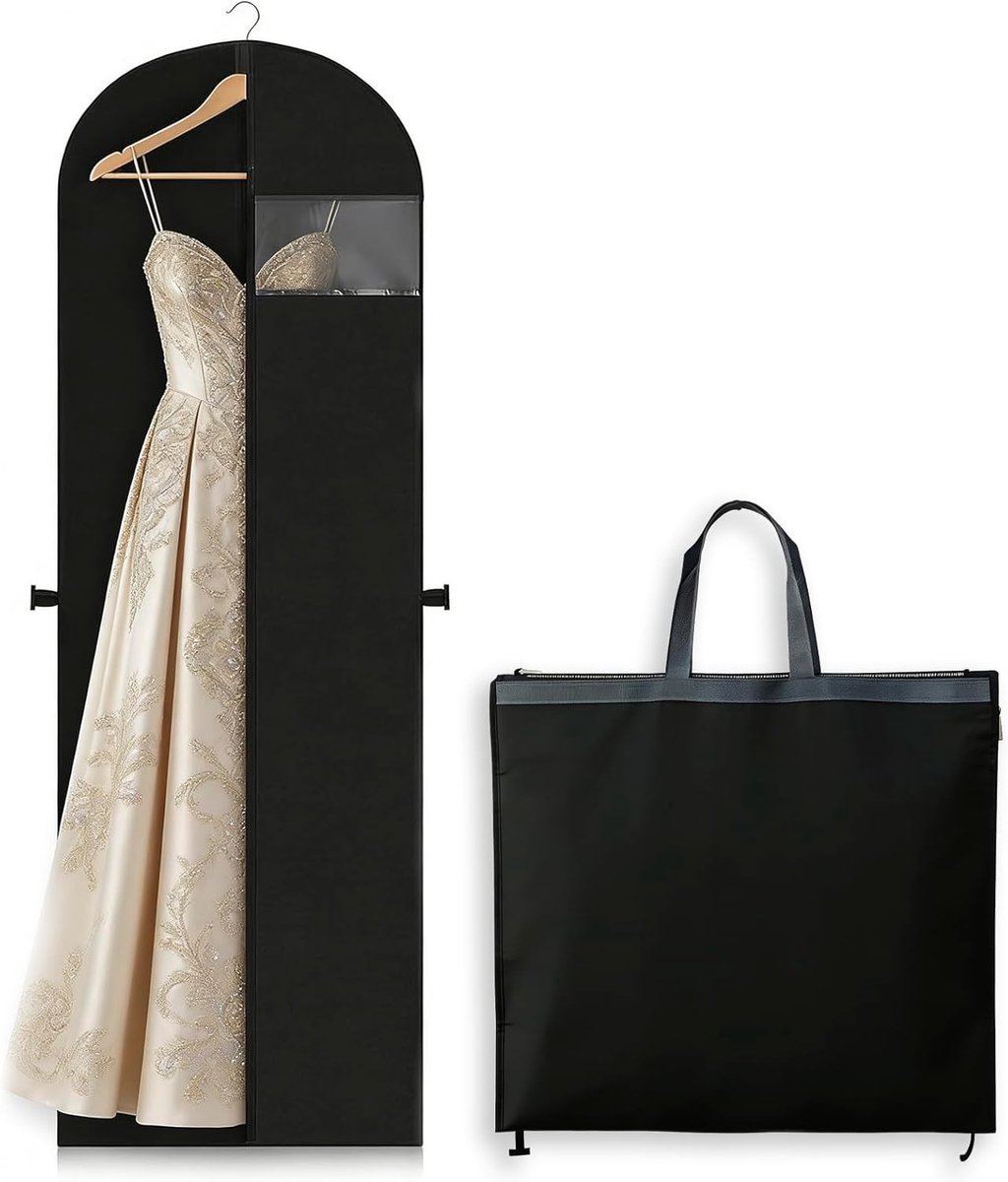 Vouwbare Kledinghoes 180 cm - Beschermende Tas voor Bruidsjurken, Avondjurken en Jassen, Stof- en Vuilbestendig