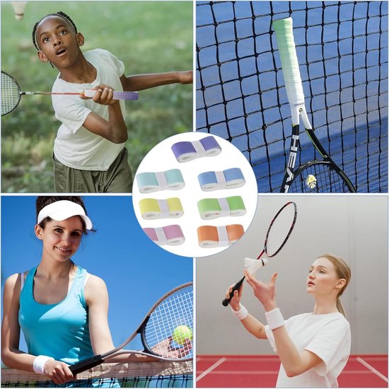 Gripband Set - Sport Grips - Verbeteren Sport Grip - Zeer Zweetabsorberend - 7 Stuks - Kleurverloop — afbeelding 3