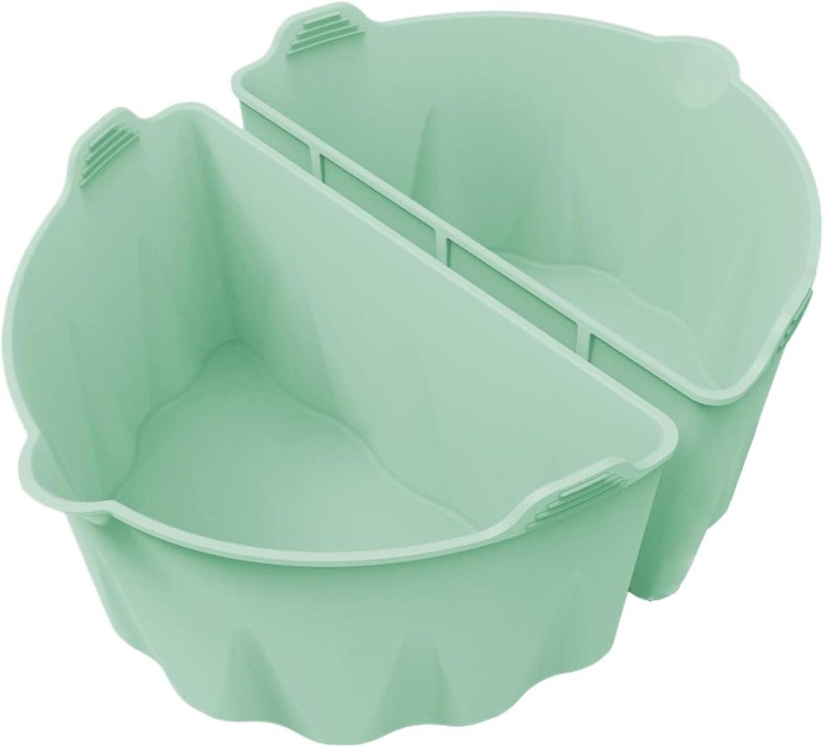 Slow Cooker Inzetstuk - Verdeler Pan - Maaltijden Bereiden - Twee Gekookte Opties - 5.7-7.6 Liter - Lichtgroen