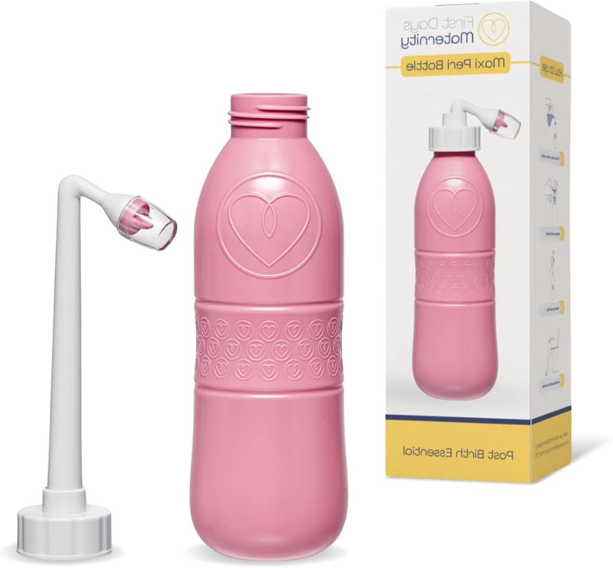 Peri Fles - Perineale spoeler - Postpartum verzorging - Grote capaciteit - 650 ml - Roze