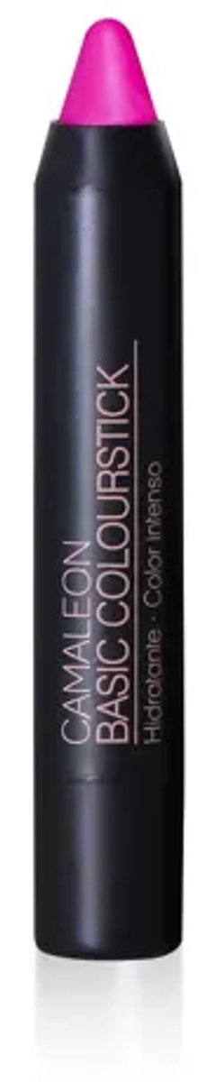 Camaleon Cosmetics - Basic Colourstick - Fluorescerende Finish - Hydraterende Lipstick - Intense Kleur - Roze - Met aloë vera, rozenbottel en cacaoboter - In doosje verpakt