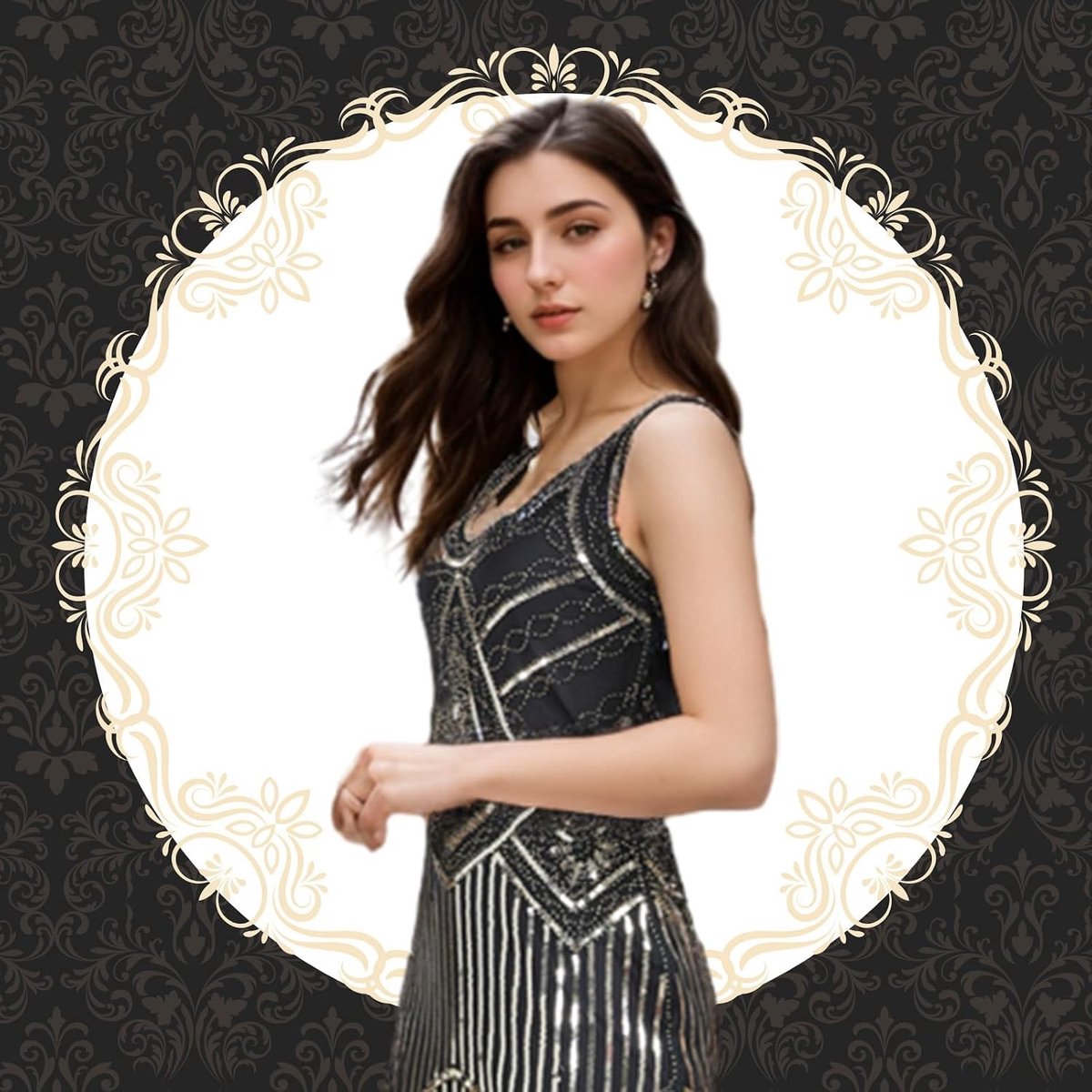 1920s Flapper Jurk met Franje en Pailletten voor Vrouwen - Gatsby Stijl, Roaring 20s Kostuums en Accessoires