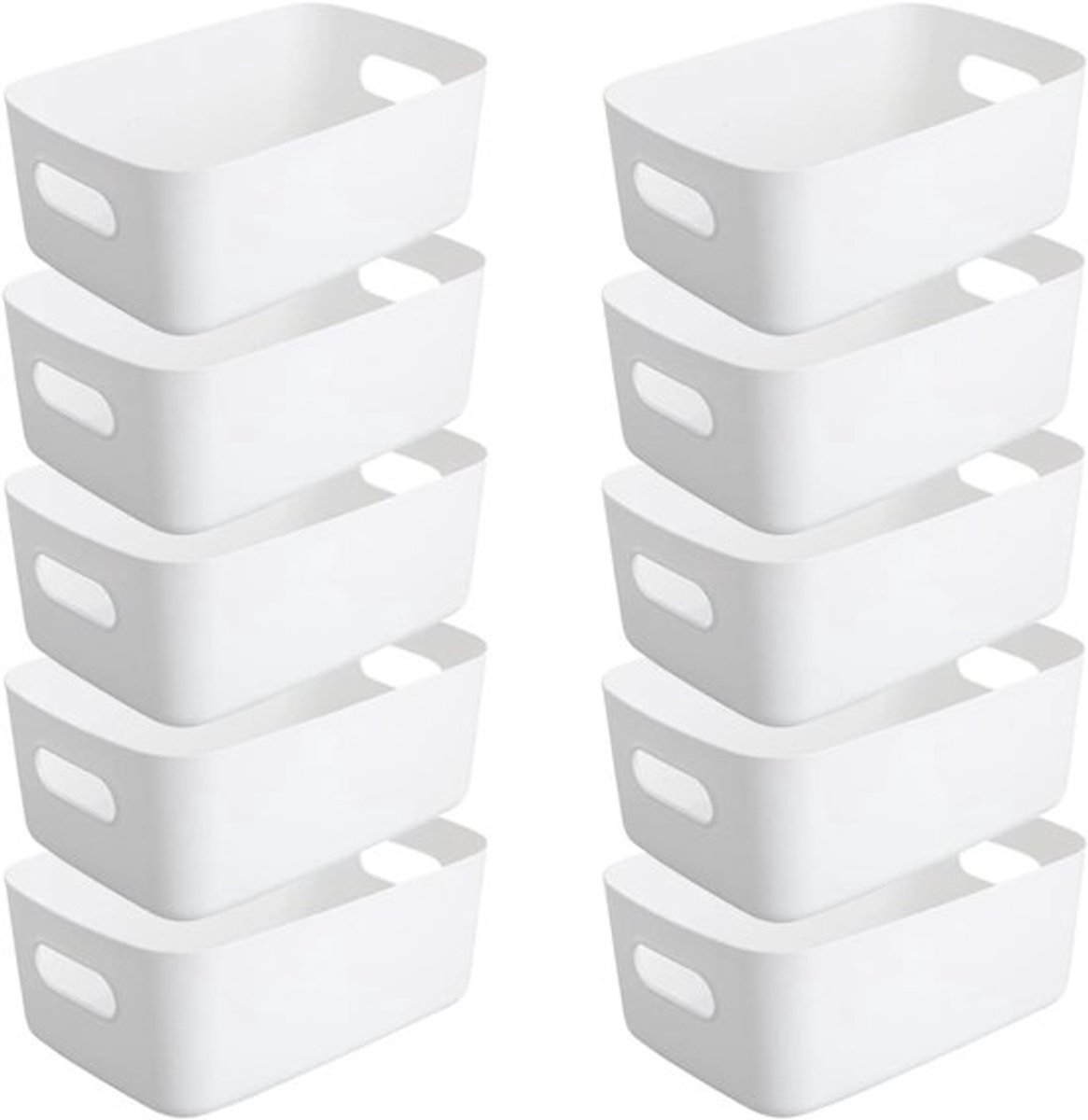 Plastic Opbergdoos met Handvatten, 30 x 20 x 12 cm, Ideaal voor Keuken, Badkamer en Bureau Organisatie, Ruimtebesparende Oplossing voor Opbergen
