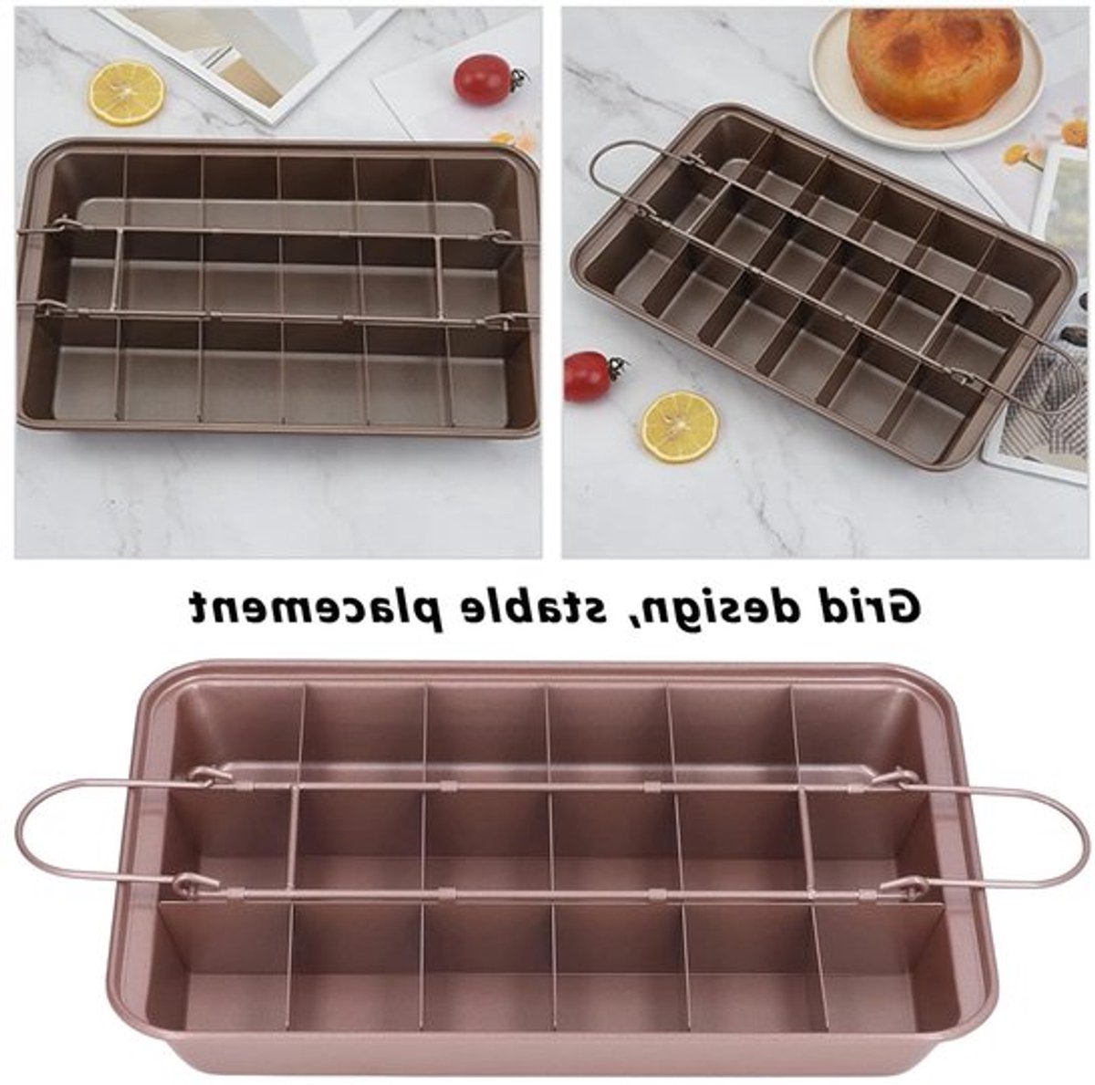Non-stick bakvorm voor brownies, donuts en brood van hoogwaardig koolstofstaal - 32 x 21 cm