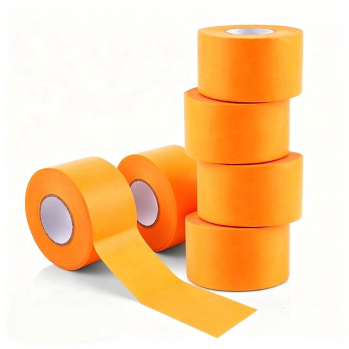6 Rollen Plakband, Waterdichte Maskingtape voor Schilderwerk, UV-bestendig, 50 mm x 50 m, Perfect voor Strakke Randen en Creatieve Projecten