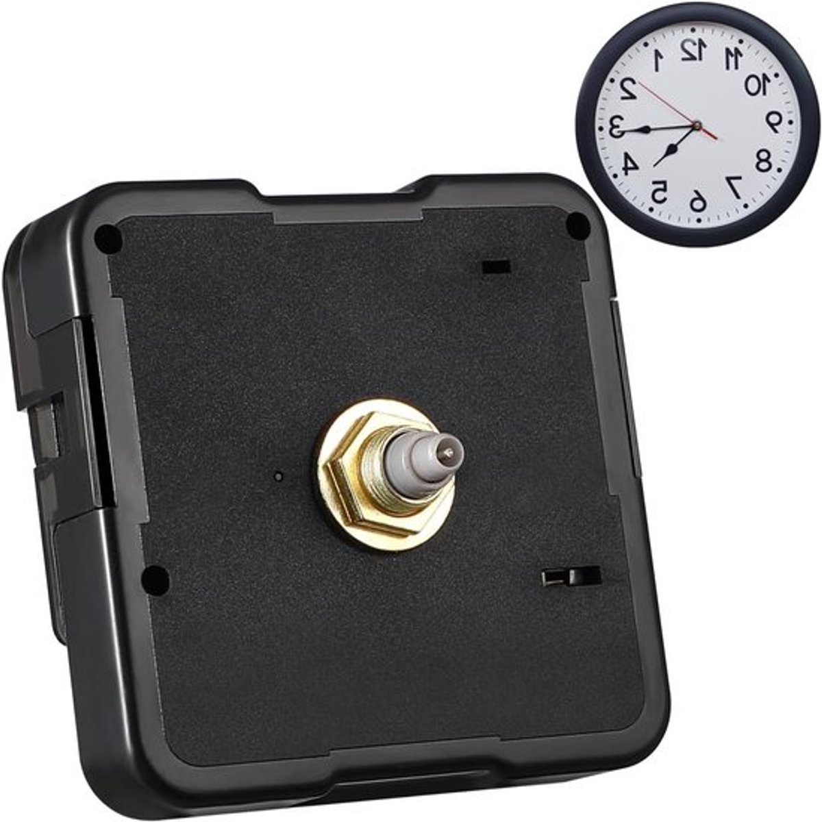 Vervangend Quartz Uurwerk voor Wandklokken, Batterij Aangedreven, DIY Reparatie Onderdelen, Zwart