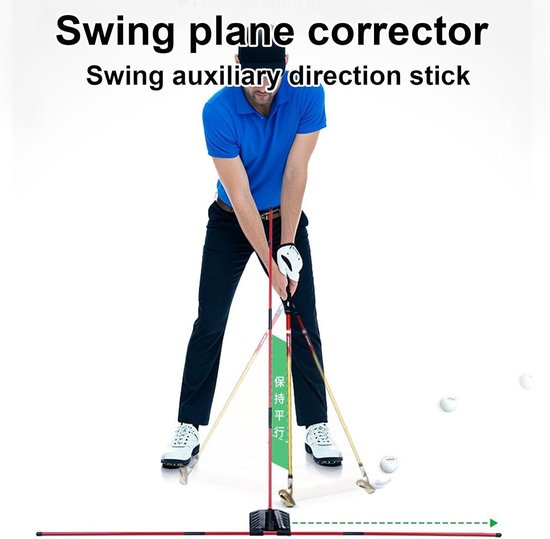 Golf Swing Trainer - Alignment Stick Houder - Golf Swing Verbeteren - Nauwkeurige Hoekaanpassing - 1.05x1.05m - Rood van GOLF — afbeelding 5