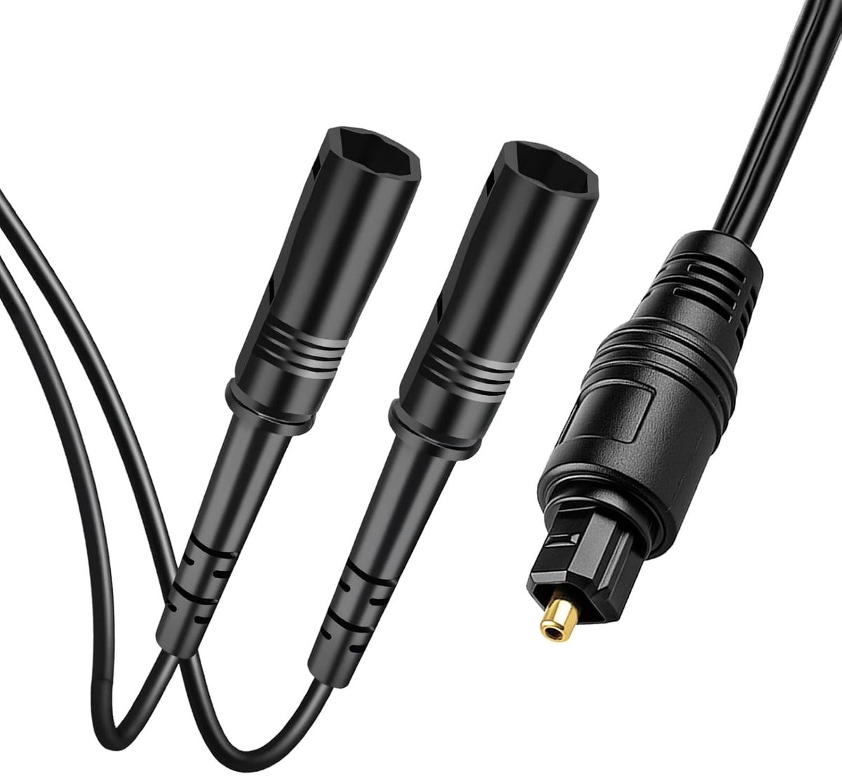 Optische audio splitter kabel 1 naar 2 - Toslink SPDIF adapter voor Xbox, HDTV en Home Cinema - Digitale fiber verlengkabel voor VCR en DVD