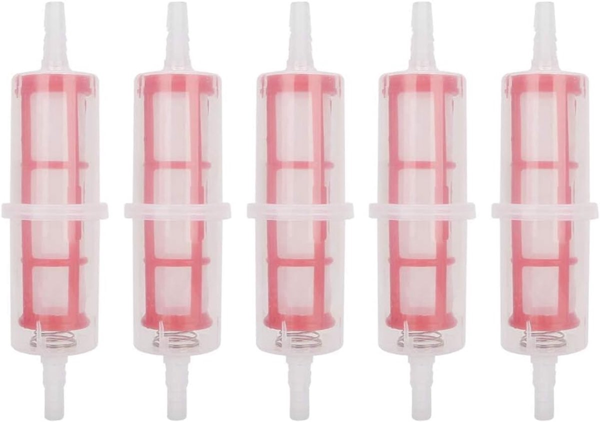 SnelShoppen - Set van 5 brandstoffilters, benzinefilters, brandstoffilter, snelle brandstoffilter voor heftruck, slang 8 mm / 0.3 inch of 10 mm / 0.4