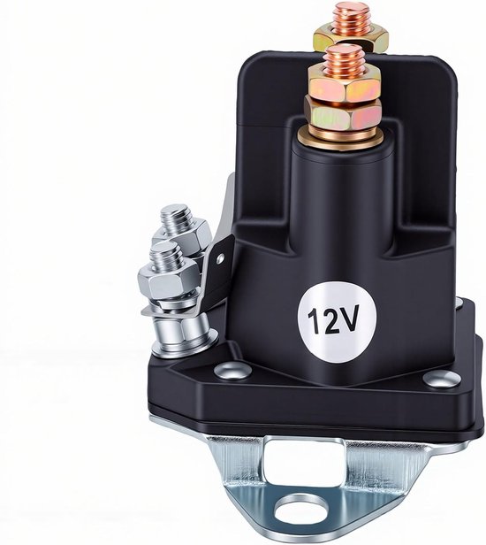 Startrelais 12V - Magneetschakelaar Maaier - Starten Maaier - Snelle Respons - 4 Aansluitingen - Zwart — afbeelding 5