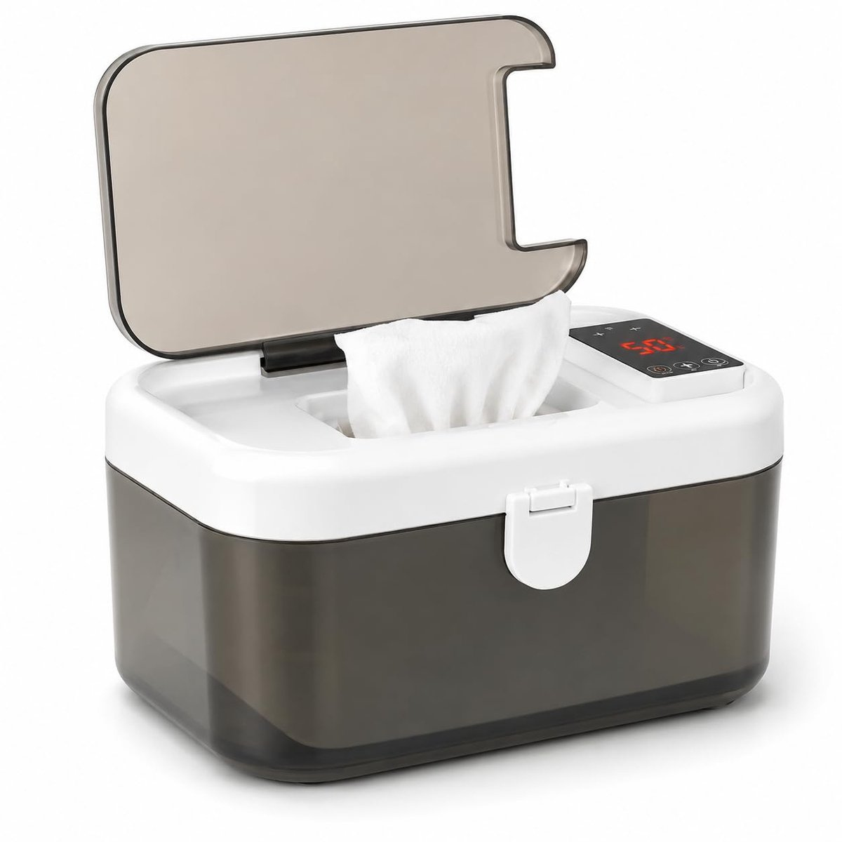 Namajunas - Babydoekjesverwarmer - Met nachtlampje - Energiebesparing - 5 temperatuurstanden - Voor thuis babyverzorging - Warme doekjes dispenser - Draagbare Doekjeswarmer - USB vochtige doekjesdispenser voor vochtige doekjes - Wit - Reizen