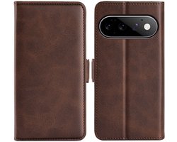 MobyDefend Hoesje - Geschikt voor Google Pixel 11 Pro - Luxe Wallet Book Case (Sluiting Zijkant) - Bruin