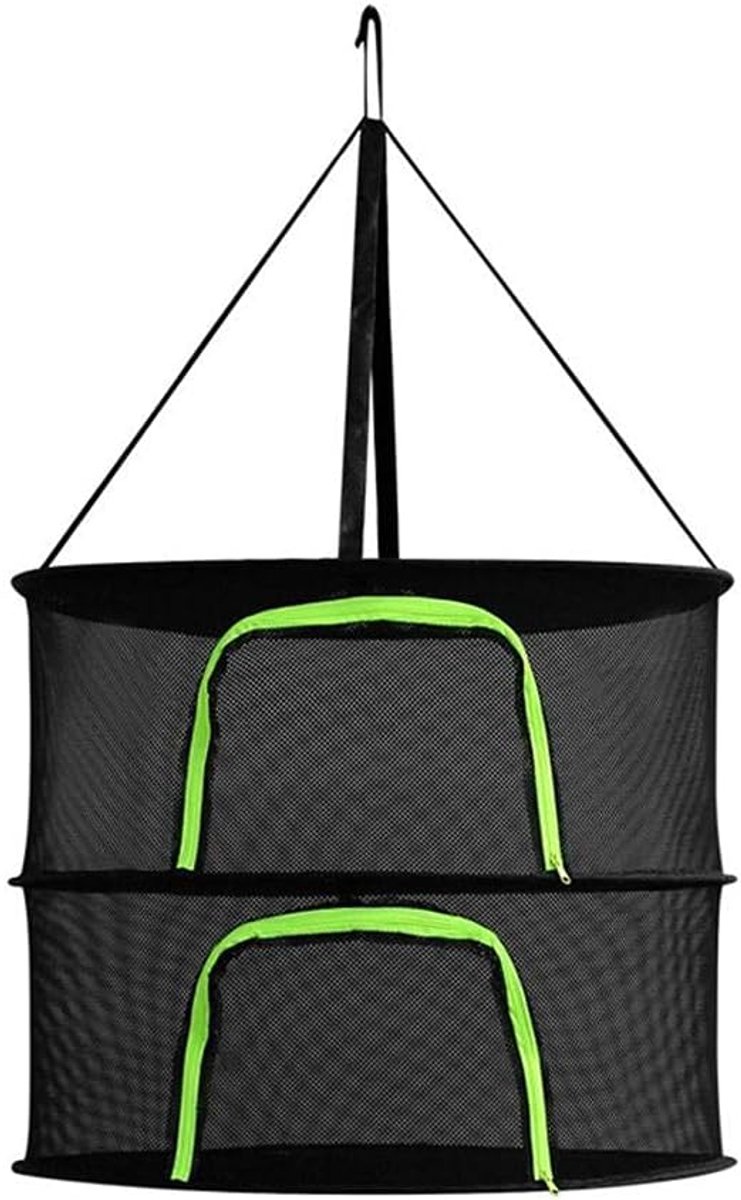 SnelShoppen - Hangende Droognet voor Planten - Vouwbaar Mesh Droogrek met Rits - 2/4/6/8 Laags - Ademend Nylon voor Zaden, Knoppen, Tuin, Keuken