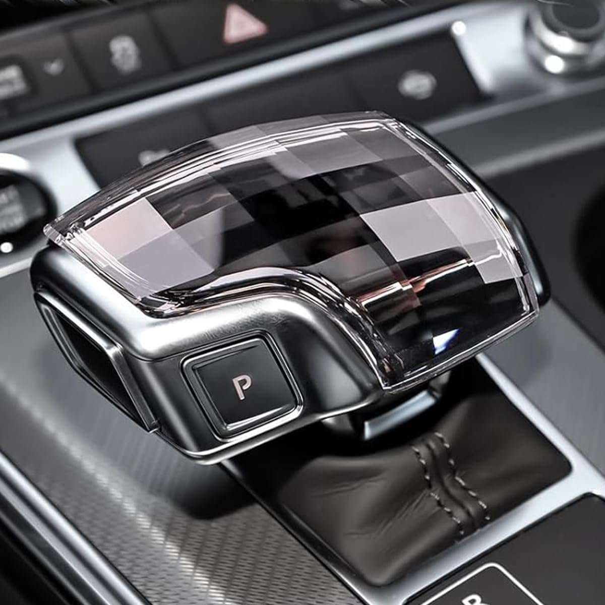SnelShoppen - Duidelijke Kristal Verschuifhendel Geschikt voor Audi A6 A7 SQ8 RS6 RS7 Q7 Q8 S8 - Versiering Gear Lever Interieur Decoratie 2019-2022