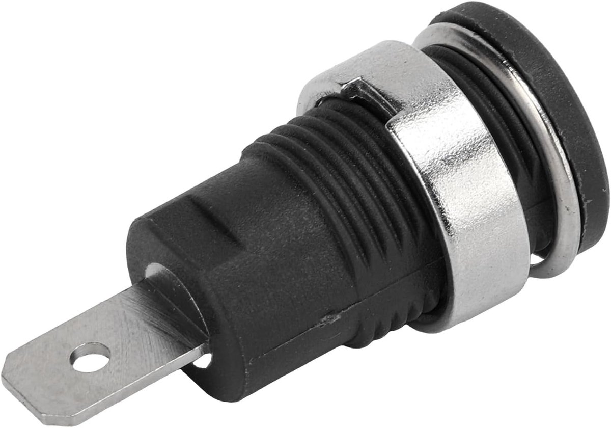 SnelShoppen - 50 Stuks 4mm Bananenpluggen, Hoogwaardige T-Terminal Testprobes, Elektrische Accessoires, Vrouwelijke Binding Post, Zwart, Betrouwbaar e