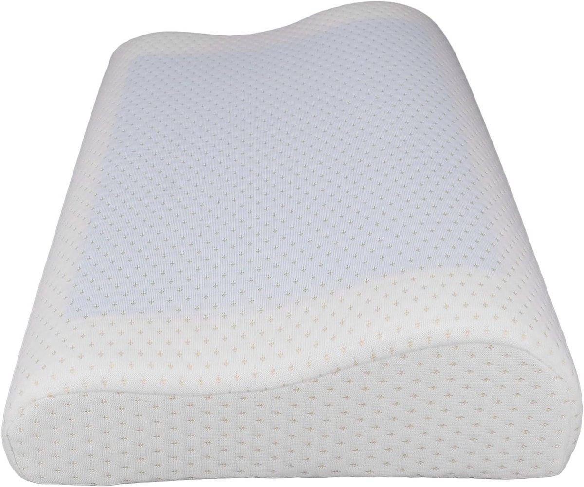 SnelShoppen - Ergonomisch Neksteun Kussen voor Slaap, Koelende Gel Geheugenfoam Kussen, Golfvormig Design, Ideaal voor Thuis en Schoonheidssalon