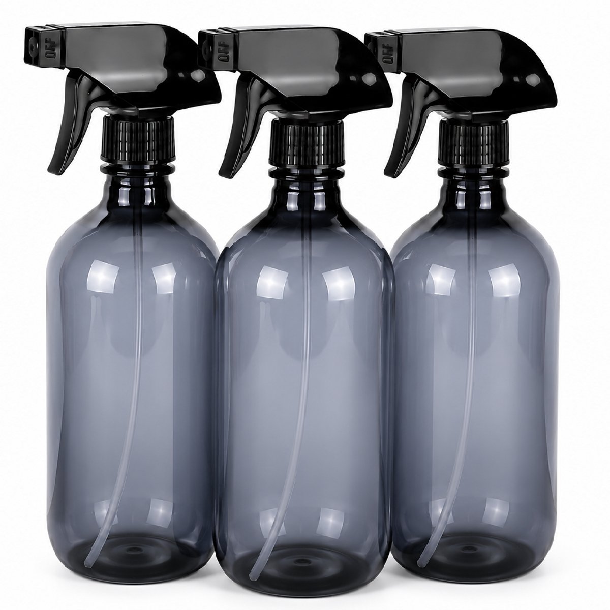 3 lege sprayflacons 500ml - blauwgrijs - plantenspuit - spray bottle - waterverstuiver - plantensproeier - herbruikbaar kunststof
