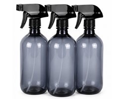 3 lege sprayflacons 500ml - blauwgrijs - plantenspuit - spray bottle - waterverstuiver - plantensproeier - herbruikbaar kunststof