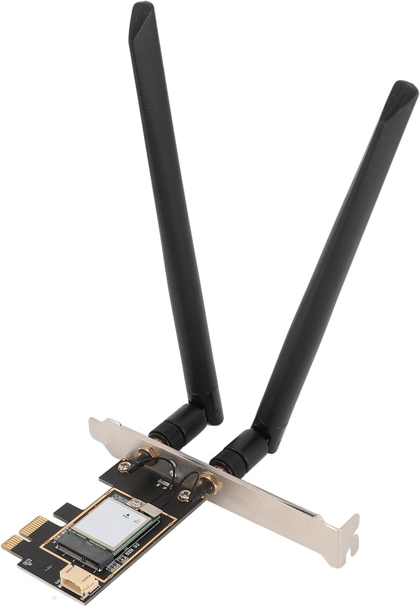SnelShoppen - MT7925 Netwerk Kaart Adapter PCIEx1, 2.4G 574Mbps, 5G 2400Mbps, 6G 2400Mbps Tri Band WiFi Netwerkkaart voor Windows 10/11 en OpenWrt, MU