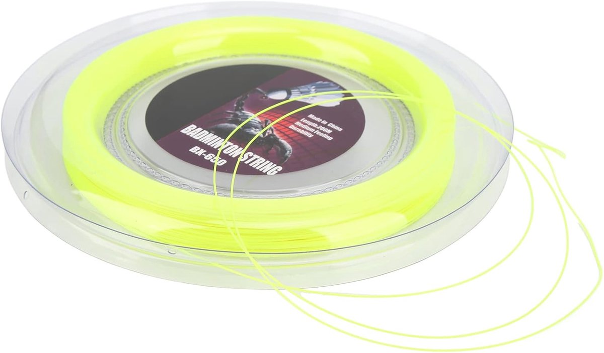 SnelShoppen - Badminton Racket Snaren 0.72Mm 200M Racket Draad Spoel Fluorescerend Geel voor Amateur Training en Spel