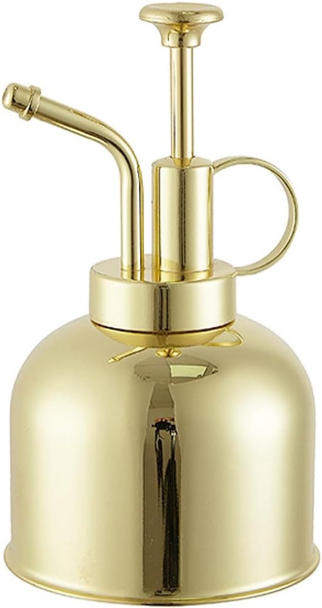 SnelShoppen - 300ml Plantenmist Sprayfles, Metalen Roestvrijstalen Plantenvernevelaar, Kleine Waterkan Plantenvernevelaar met Pomp voor Binnen Tuin Su