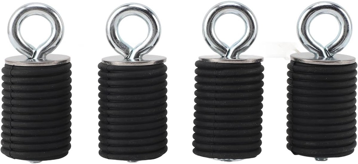 SnelShoppen - 4 Stuks ATV Lock Ride Bevestigingshaken, 1.45 Inch Rubber Rvs UTV Ankers Vervanging Voor Polaris Ranger