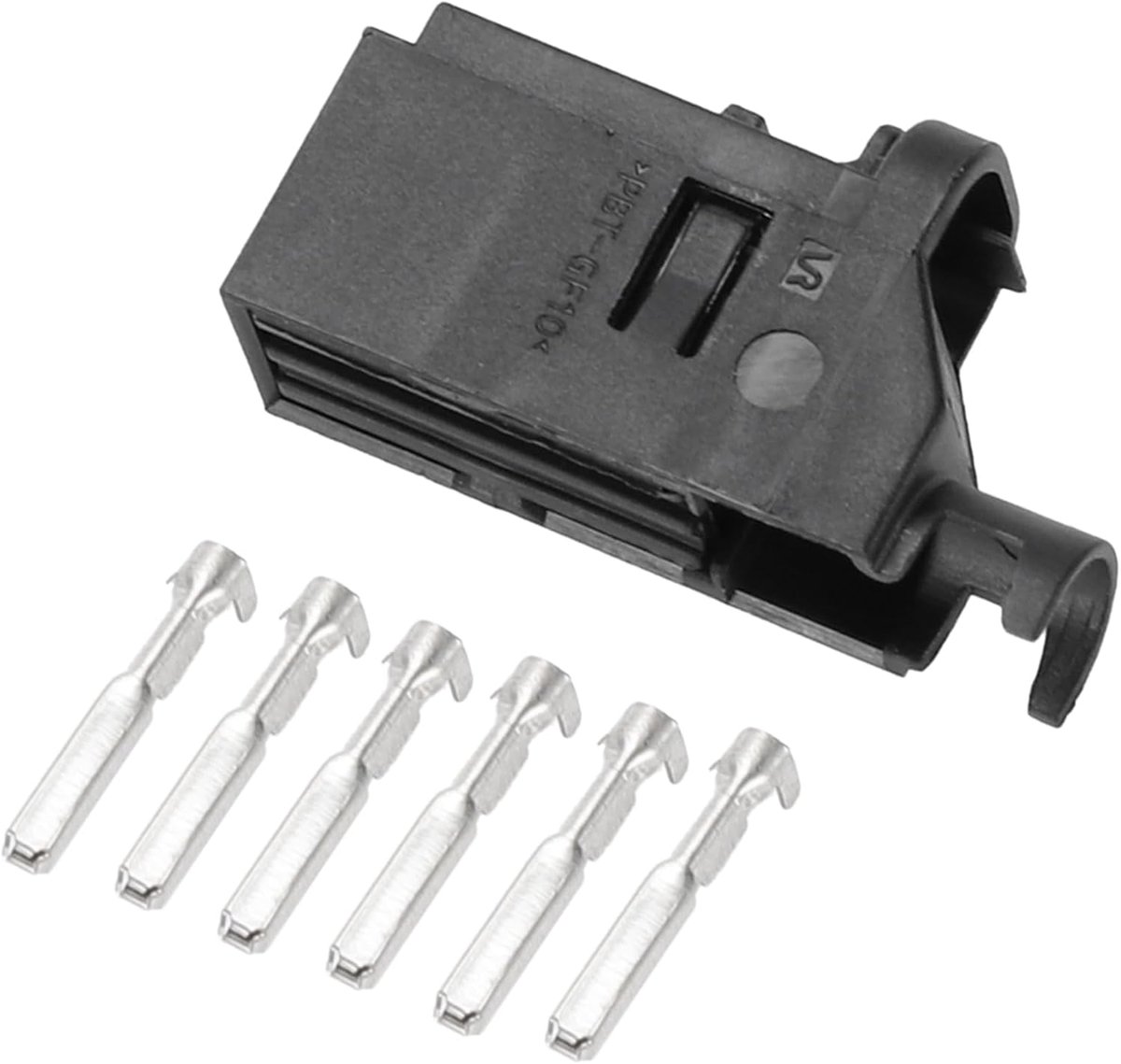 SnelShoppen - 6-Pin Auto Bedrading Connector Plug - Vrouwelijke Draht Terminal Connector voor Volkswagen, Audi, Skoda - Plastic, Tin-Koper, Zwart - 1