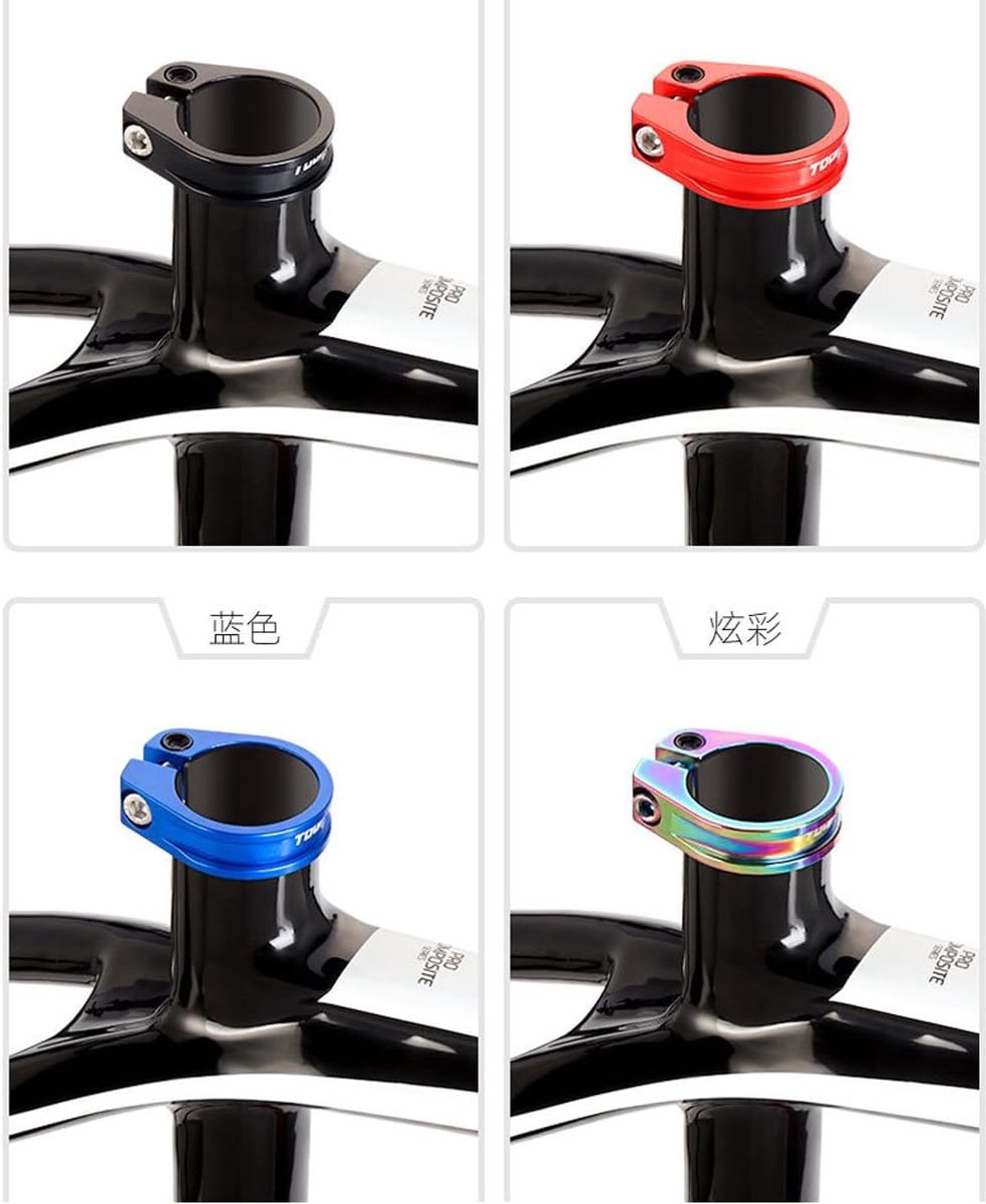 Fietszadelklem 34.9mm - Aluminium - Multikleur - Eenvoudig te installeren - ShopVlot