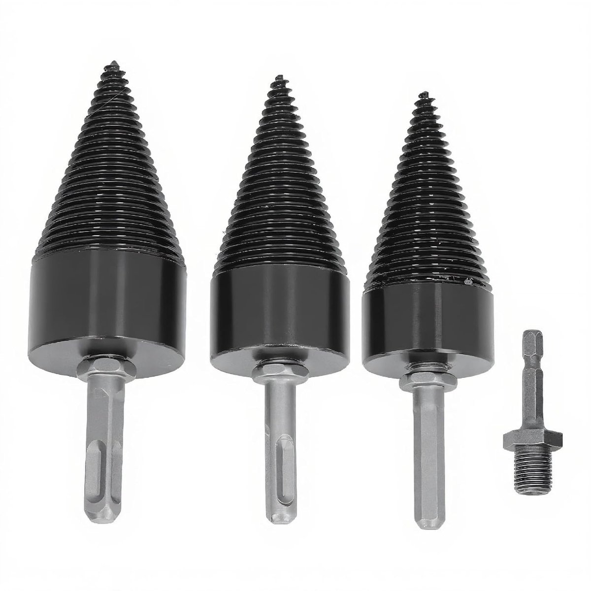 SnelShoppen - Kegelsplitserset Houtsplijtboren 32 Mm 42 Mm 50 Mm - Metalen Houtboorgereedschap voor Vierkante Ronde Zeskantschachten - Ideaal voor Zwa