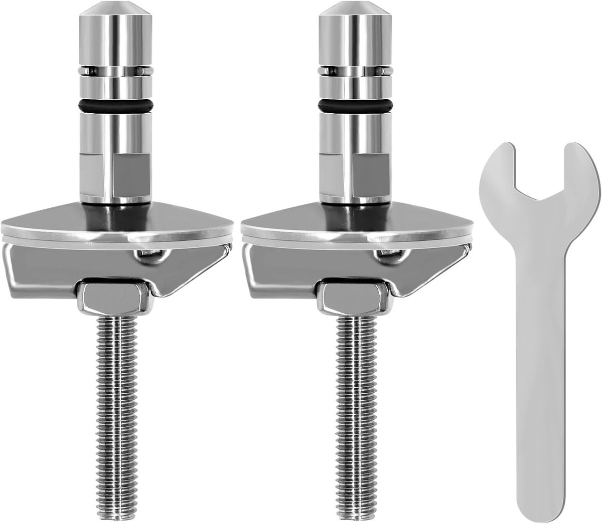 2 Stuks Toiletbril Bevestigingsscharnier, RVS Hinge voor Toiletzitting, Geschikt voor Diverse Merken, Duurzaam en Roestvrij
