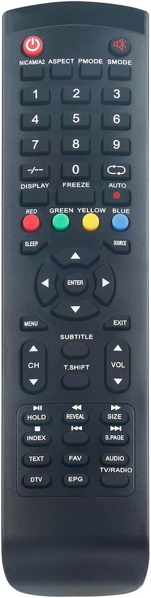SnelShoppen - Afstandsbediening Vervanging voor HKC TV 40K7A-A2EU 24C2NBD 43F3 EH24H4 EH40D4K LED32V1FHD 32D7A 32C1NHD-T2 EH50D4K TM16SA2EU EH22F4 43F