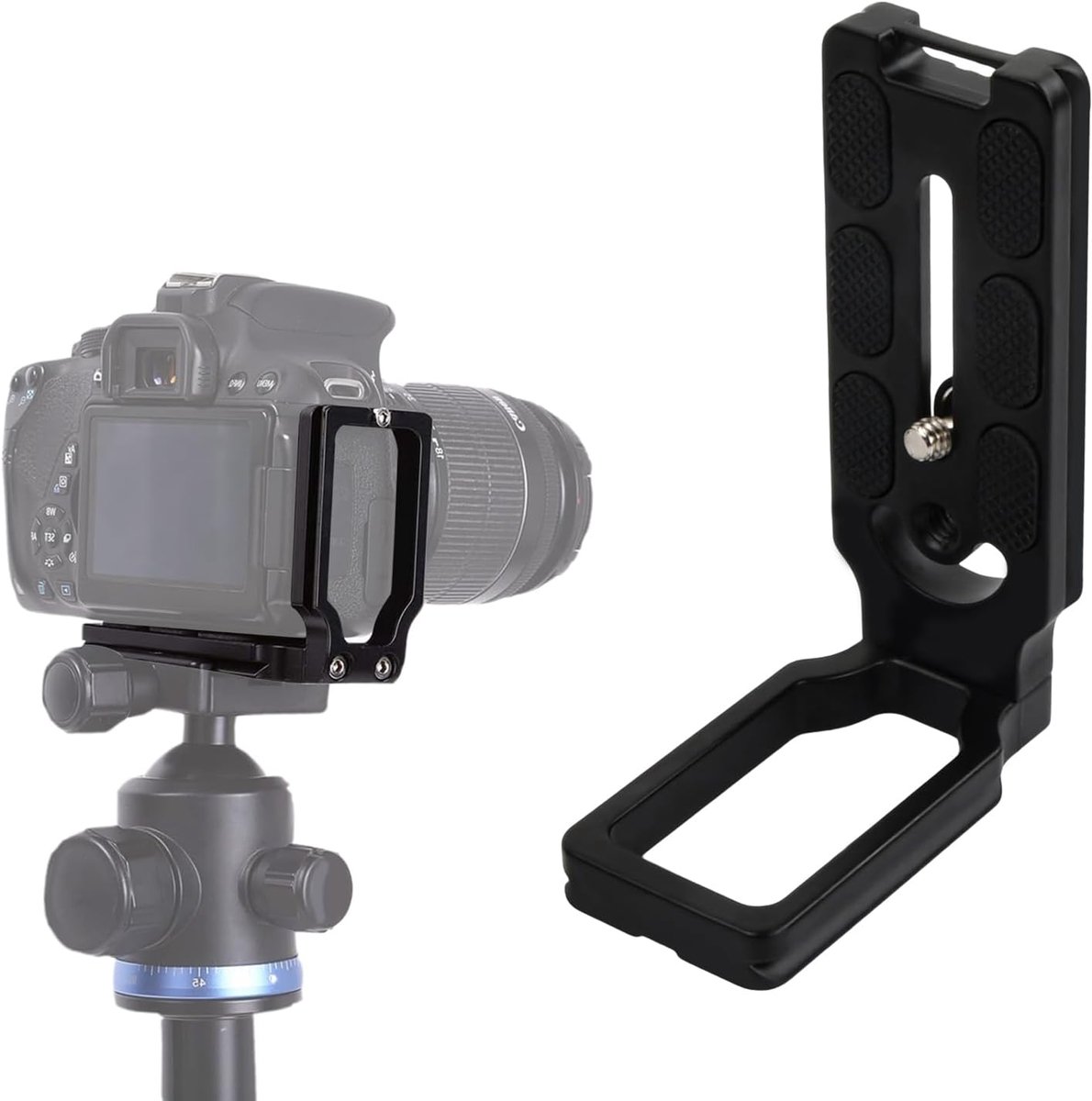 SnelShoppen - L Houder voor Camera met Snelle Montageplaat, Arca Swiss Compatibel, 1/4 Inch Schroef, Geschikt voor Meerdere Camera's, Duurzaam Vliegtu