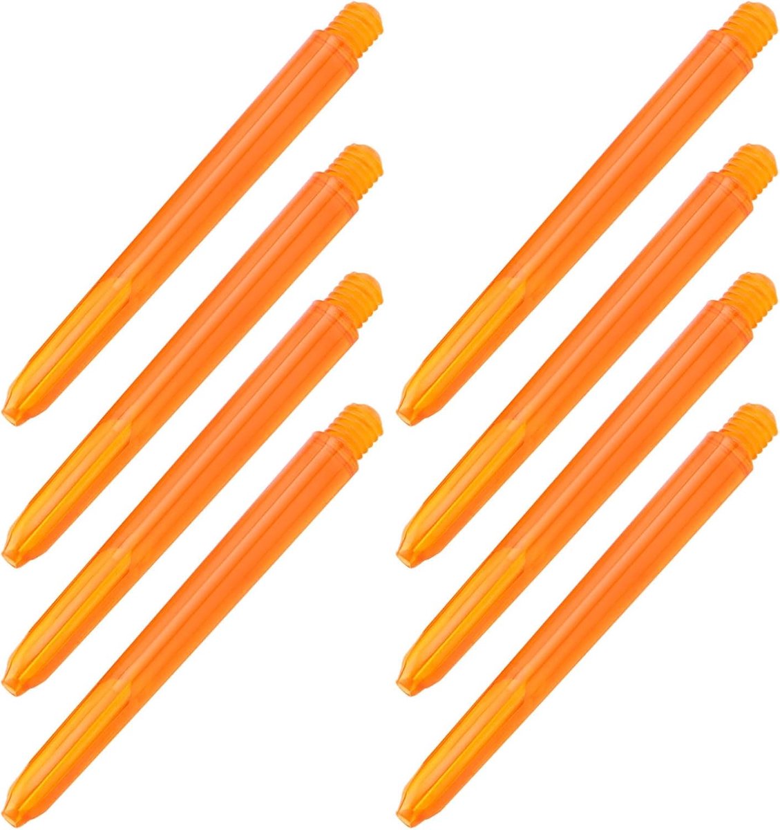 SnelShoppen - 50 Stuks 48mm Oranje Dart Stelen Schachten 2BA Draad Dartpijlen Plastic Stok Schacht Dartaccessoires Medium Geschikt voor Meeste Stalen